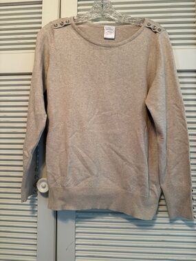 100% Cotton Sweater with Button Details